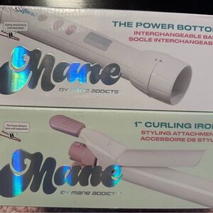Mane Addicts Pink Curling Iron with Interchangeable Barrel- new in box